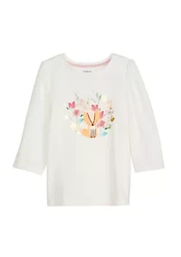 Girls 4-6x 3/4 Sleeve Graphic T-Shirt