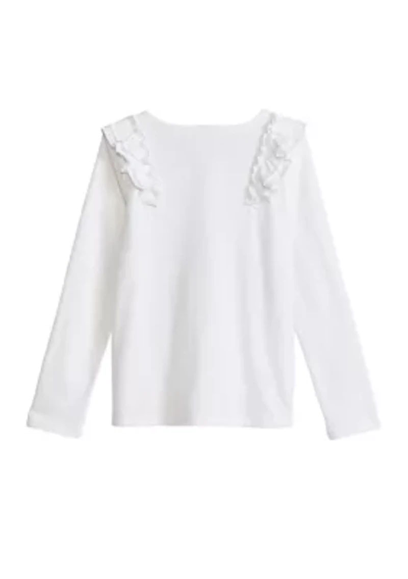 Girls 4-6x Graphic Ruffle T-Shirt