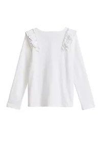 Girls 4-6x Graphic Ruffle T-Shirt