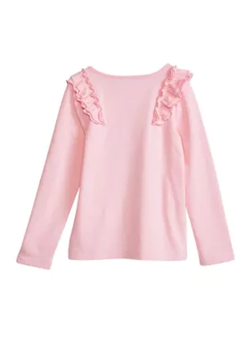 Girls 4-6x Graphic Ruffle T-Shirt