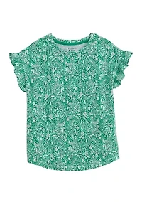 Girls 7-16 Short Sleeve Paisley Print T-Shirt