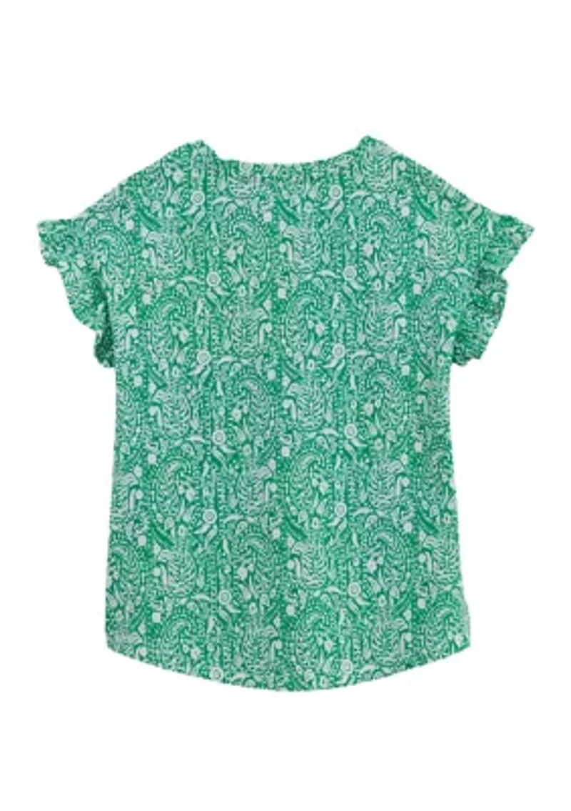 Girls 7-16 Short Sleeve Paisley Print T-Shirt