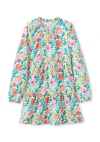 Girls 4-6x Blouson Sleeve Printed Sundress