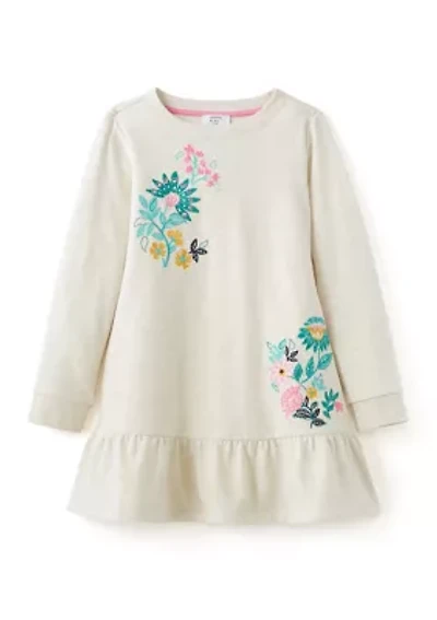 Girls 4-6x Long Sleeve Sweatshirt Dress