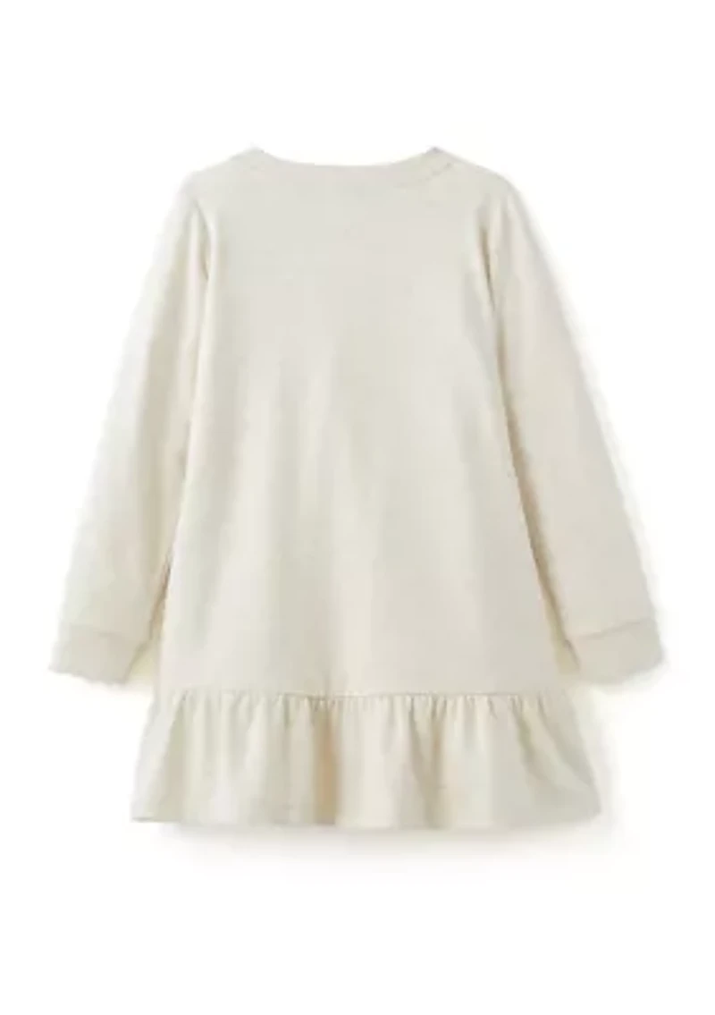 Girls 4-6x Long Sleeve Sweatshirt Dress