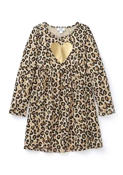 Girls 4-6x Long Sleeve Printed Knit Dress
