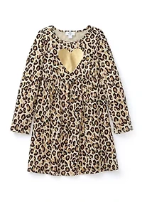 Girls 4-6x Long Sleeve Printed Knit Dress