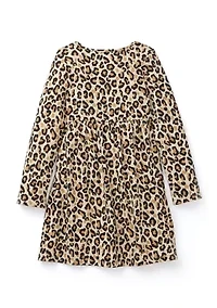 Girls 4-6x Long Sleeve Printed Knit Dress