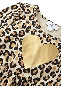 Girls 4-6x Long Sleeve Printed Knit Dress