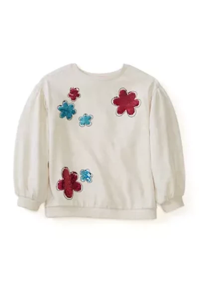 Girls 4-6x French Terry Sweeper Pullover