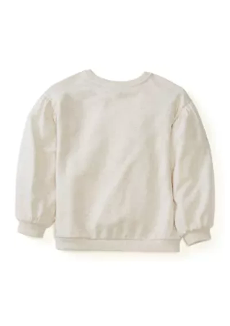 Girls 4-6x French Terry Sweeper Pullover