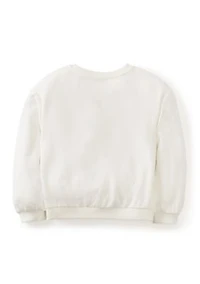 Girls 4-6x Rhinestone Swan Embellished Top