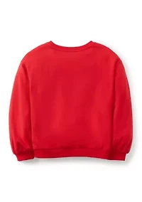 Girls 4-6x Rhinestone Swan Embellished Top