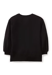 Girls 4-6x French Terry Sequin Star Sweeper Top