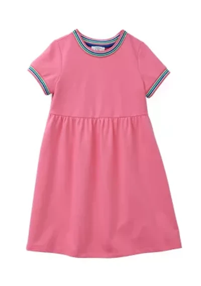 Girls 4-6x Short Sleeve French Terry Dress