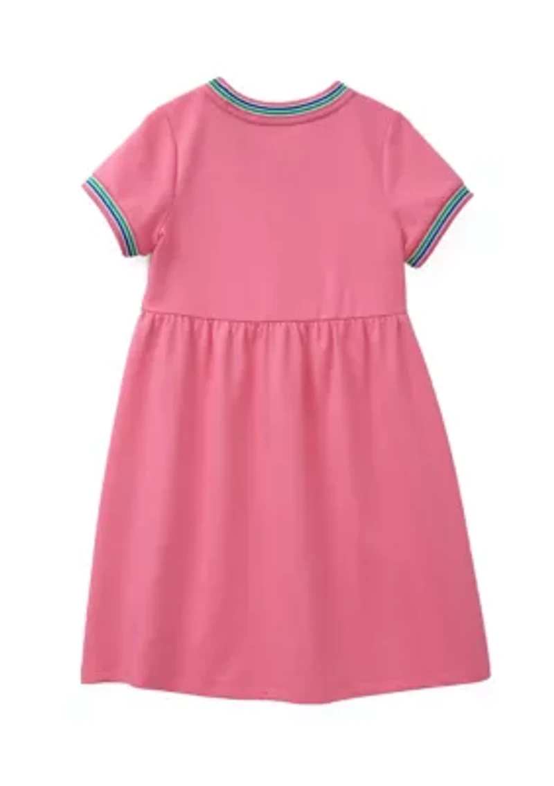 Girls 4-6x Short Sleeve French Terry Dress