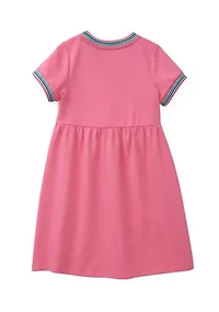 Girls 4-6x Short Sleeve French Terry Dress