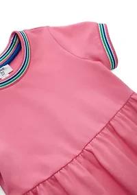 Girls 4-6x Short Sleeve French Terry Dress