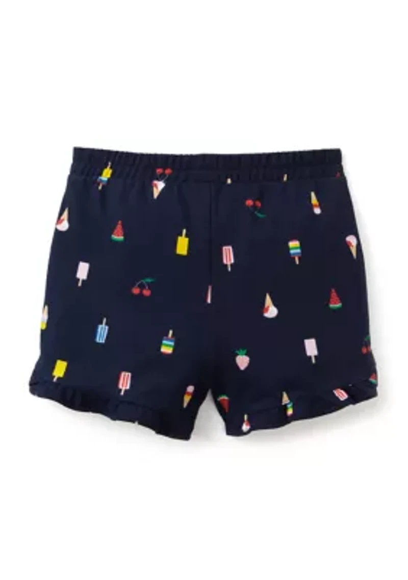 Girls 4-6x Knit Pull On Ruffle Shorts