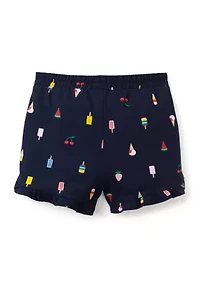 Girls 4-6x Knit Pull On Ruffle Shorts