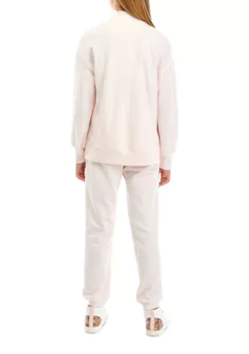 Girls 7-16 1/4 Zip Fleece Jogger Set