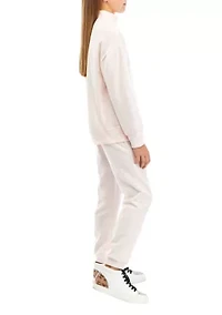 Girls 7-16 1/4 Zip Fleece Jogger Set