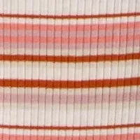 Girls 7-16 Long Sleeve Striped Ribbed Polo Shirt and Skirt Set