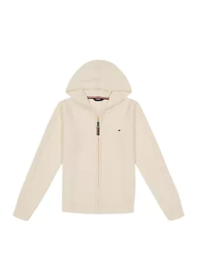 Girls 7-16 Zip Long Sleeve Sweater