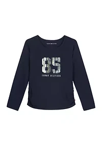 Girls 7-16 Sequined Stripe Graphic T-Shirt