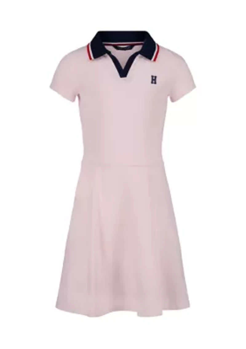 Girls 7-16 Solid Polo Dress