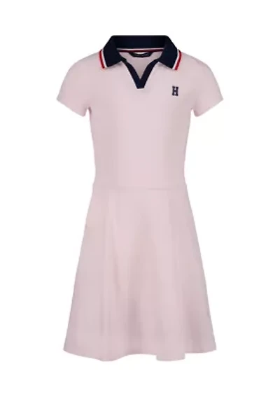Girls 7-16 Solid Polo Dress