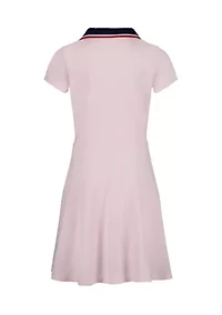 Girls 7-16 Solid Polo Dress