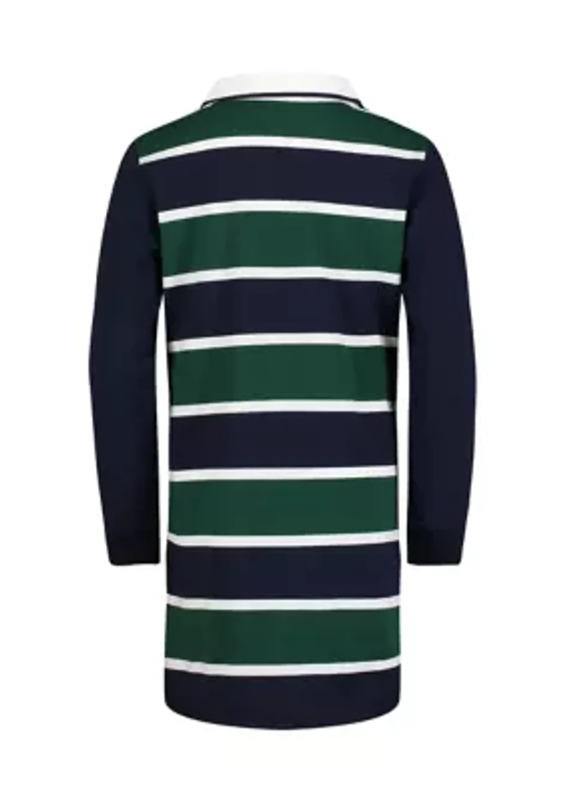Girls 7-16 Rugby Long Sleeve Shirtdress