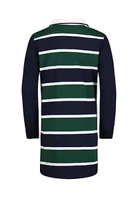 Girls 7-16 Rugby Long Sleeve Shirtdress