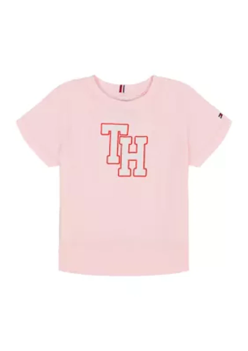 Girls 7-16 TH Appliqué Boxy Short Sleeve T-Shirt