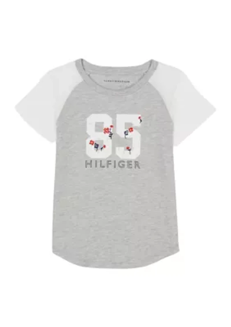 Girls 7-16 85 Raglan Short Sleeve T-Shirt