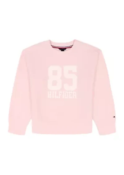 Girls 7-16 85 Graphic Fleece Crew Pullover