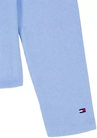 Girls 7-16 Blu Rib Long Sleeve Top