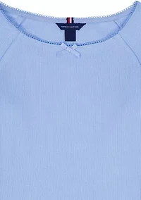 Girls 7-16 Blu Rib Long Sleeve Top