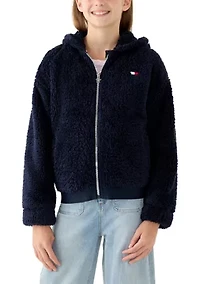 Girls 7-16 Navy Minkey Jacket