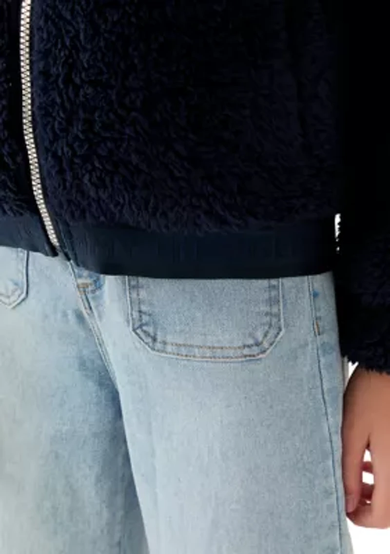 Girls 7-16 Navy Minkey Jacket