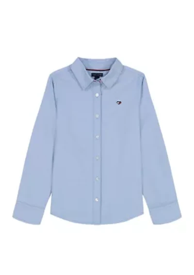 Girls 7-16 Button Front Shirt