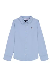 Girls 7-16 Button Front Shirt