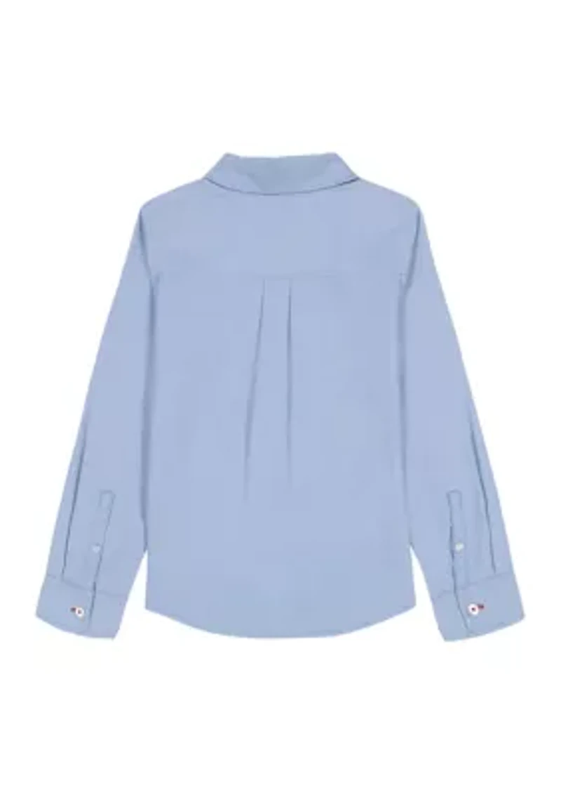 Girls 7-16 Button Front Shirt