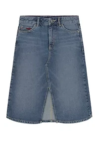Girls 7-16 Denim Midi Skirt