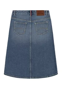 Girls 7-16 Denim Midi Skirt