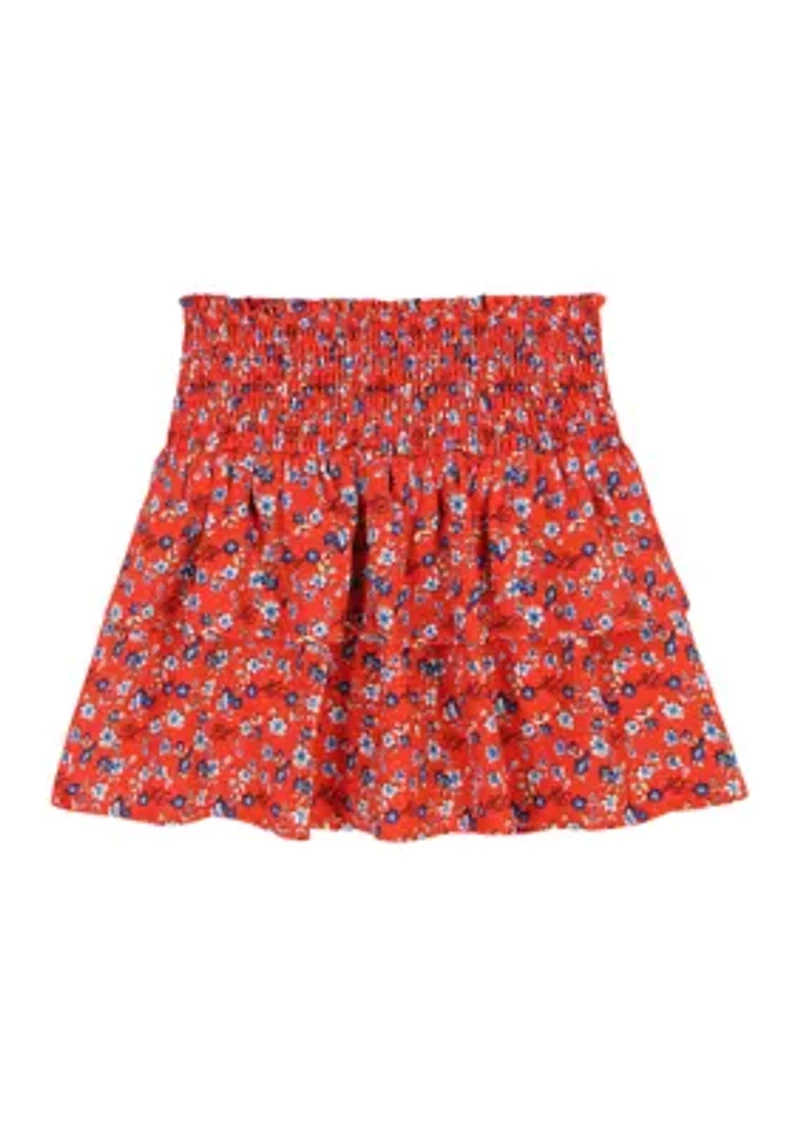 Girls 7-16 Ditsy Printed Skort
