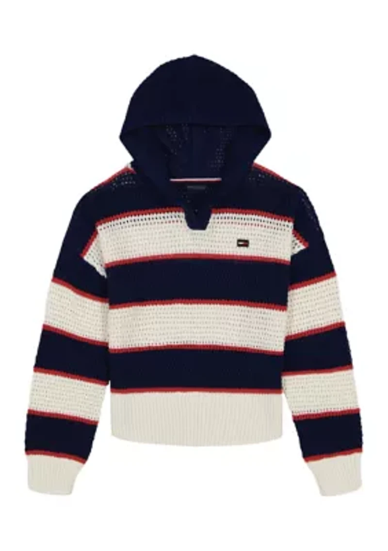 Girls 7-16 Stripe Sweater Hoodie