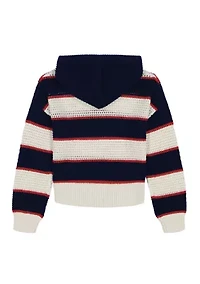 Girls 7-16 Stripe Sweater Hoodie