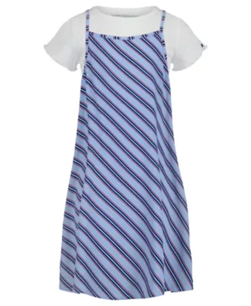 Girls 7-16 Varsity Stripe Slip Dress